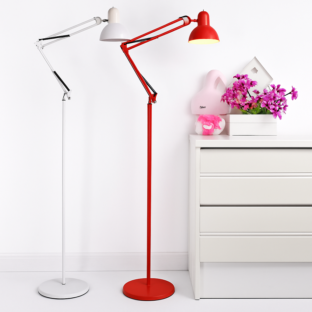 Minimalistische moderne LED-Stehleuchte aus Schmiedeeisen - vue 4 sur 12