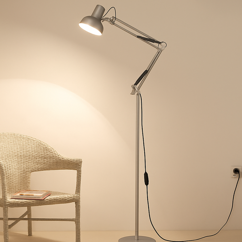Minimalistische moderne LED-Stehleuchte aus Schmiedeeisen