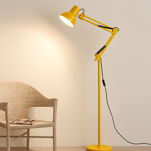 Minimalistische moderne LED-Stehleuchte aus Schmiedeeisen - vue 11 sur 12