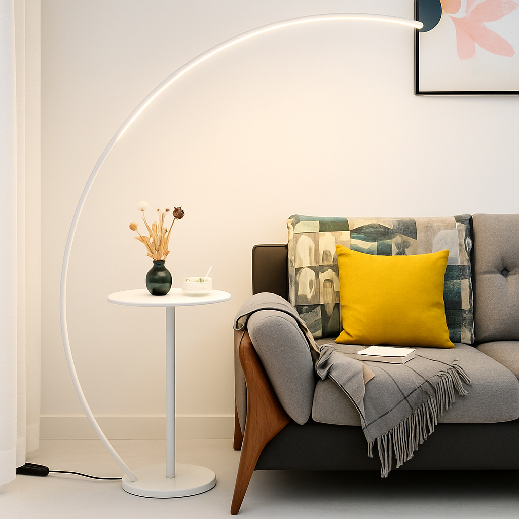 Lampadaire Led moderne en forme d'arc - vue 4 sur 12
