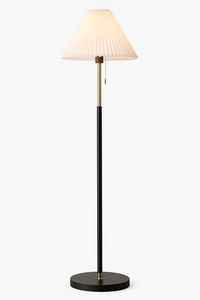 lampadaire led moderne nordique en marbre et tissu plissé américain
