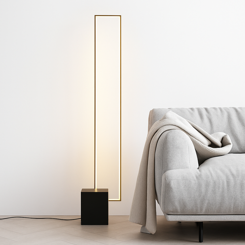 Lampadaire Led rectangulaire moderne - vue 5 sur 6