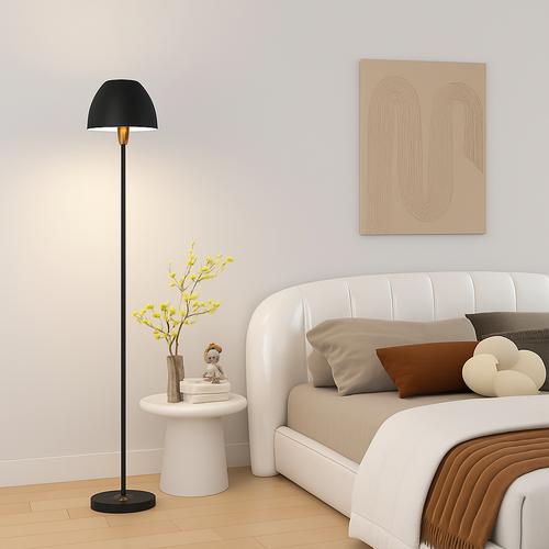 lampadaire moderne minimaliste design nordique avec interrupteur au pied