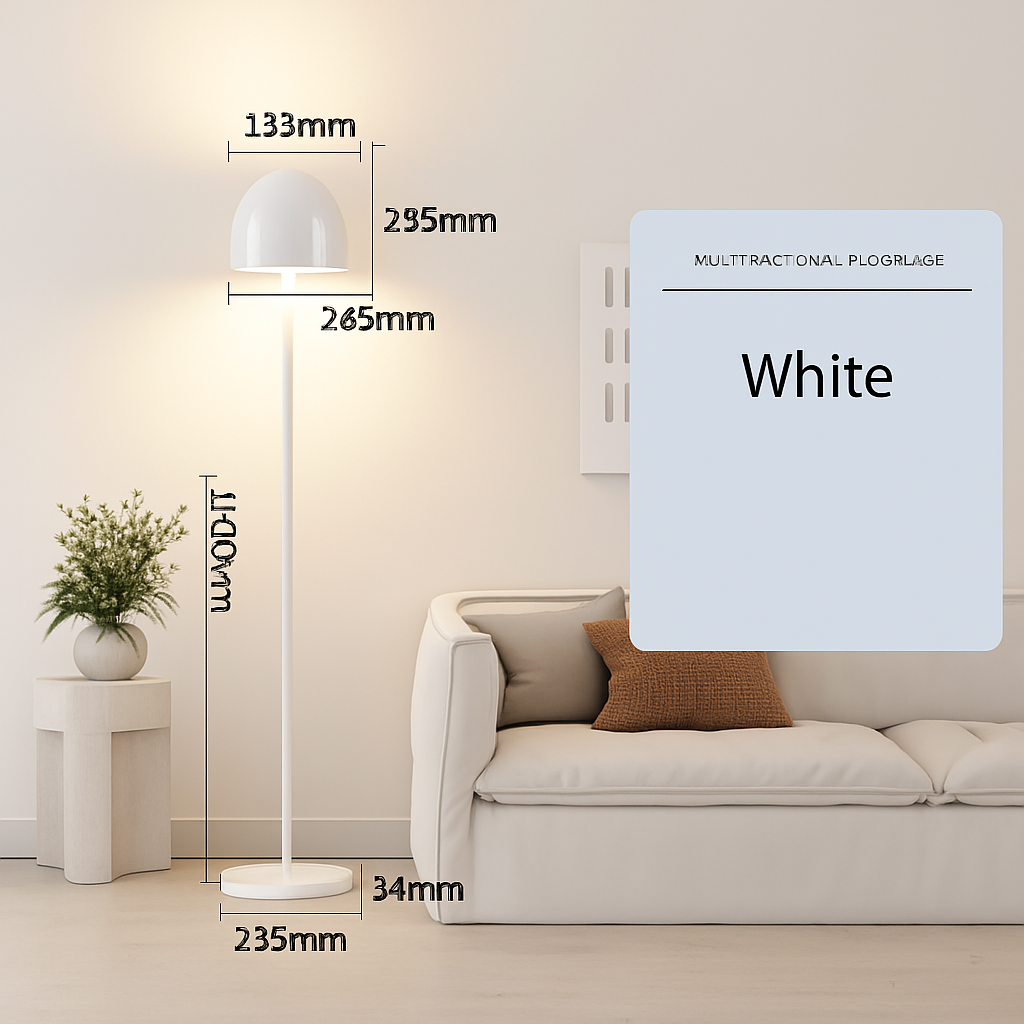 lampadaire moderne minimaliste design nordique avec interrupteur au pied