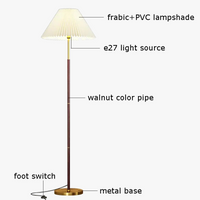 lampadaire nordique à led design abat-jour en tissu décoration intérieure