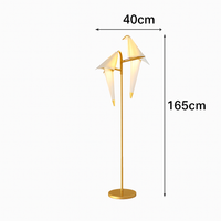 lampadaire nordique oiseau créatif acrylique mille grues lampe sur pied pour décoration