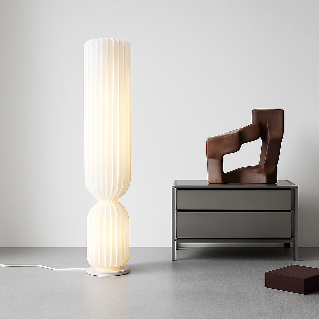 lampadaire plissé nordique en tissu pour décoration intérieure - vue 4 sur 13