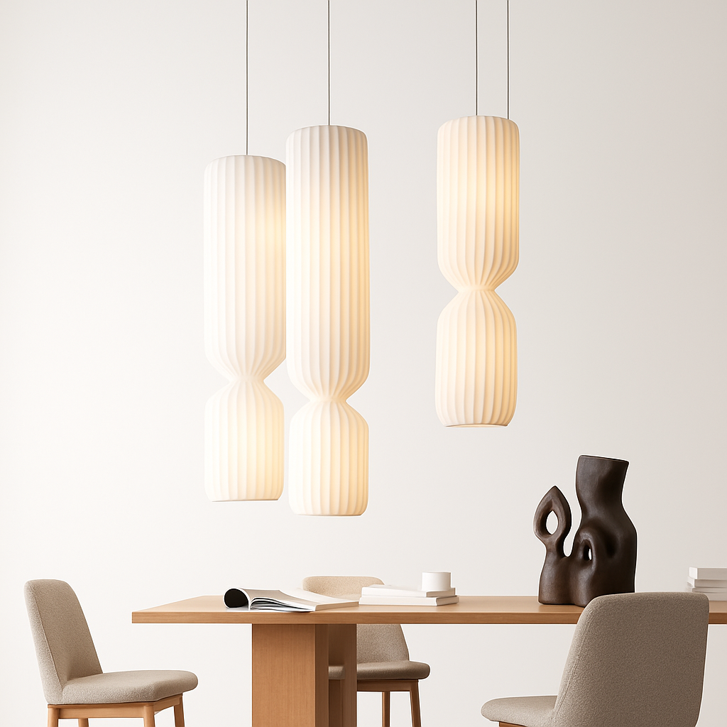 lampadaire plissé nordique en tissu pour décoration intérieure - vue 5 sur 13
