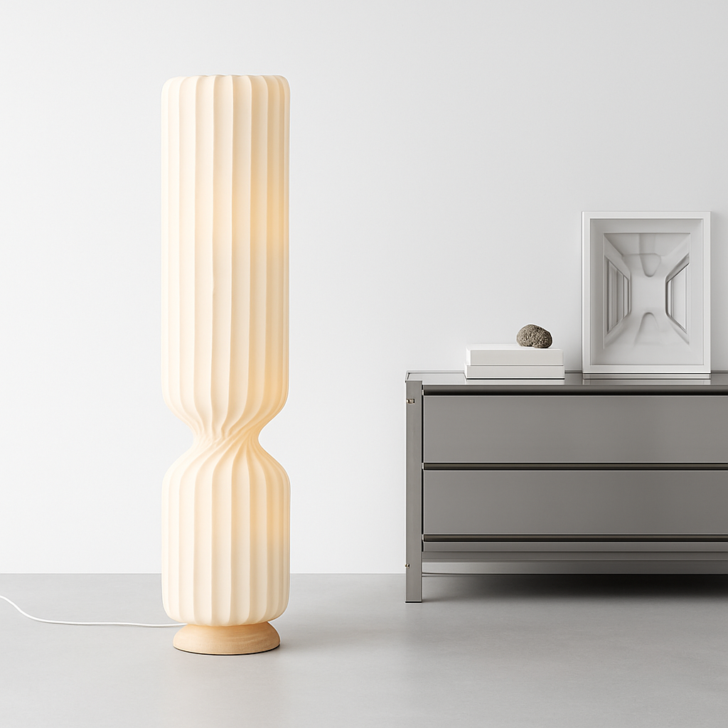 lampadaire plissé nordique en tissu pour décoration intérieure - vue 10 sur 13