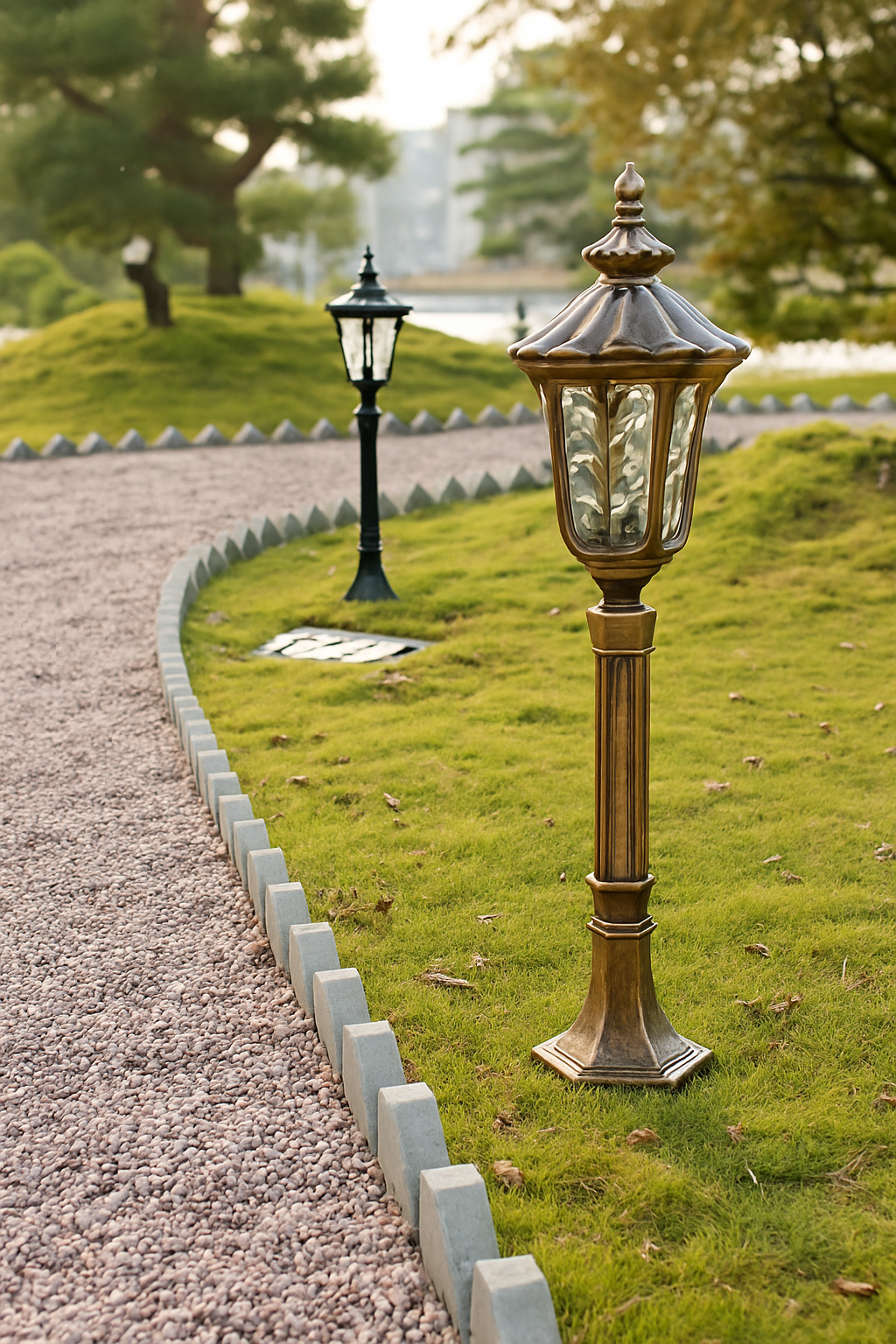 lampadaire rétro pour jardin et allées extérieures - vue 4 sur 10