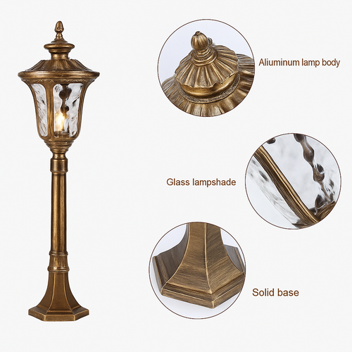 lampadaire rétro pour jardin et allées extérieures