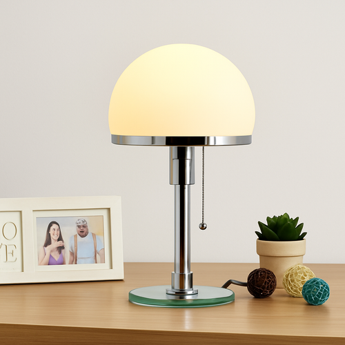 Lampe Bauhaus lampe de Table blanche design danois nordique chambre chevet Simple lampe de Table en verre pour salon