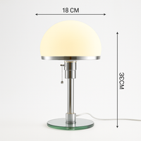 Lampe Bauhaus lampe de Table blanche design danois nordique chambre chevet Simple lampe de Table en verre pour salon