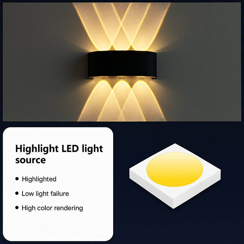 Lampe de applique murale LED extérieure étanche IP65 applique murale intérieure 4W6W 8W 10W lumières de jardin en aluminium chambre salon escaliers éclairage