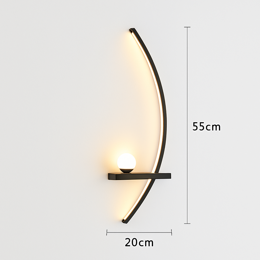 Lampe de applique murale LED moderne minimaliste noir ou applique murale décorative pour chambre chevet étude maison éclairage intérieur lustres lumières