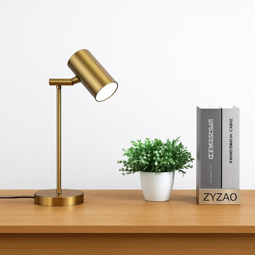 lampe de bureau dorée moderne protection des yeux créative