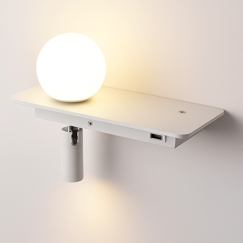 lampe de chevet moderne led avec interrupteur et usb