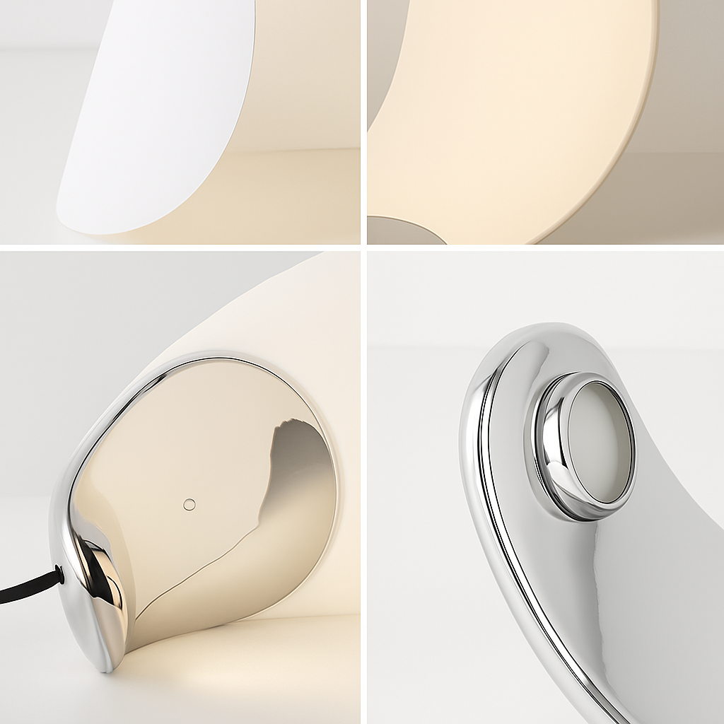 lampe de chevet nordique à boucles luminaire décoratif led - vue 6 sur 7