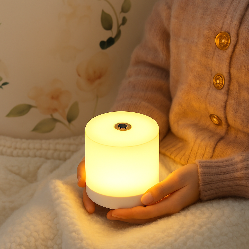 lampe de chevet tactile usb à intensité variable pour lecture et veilleuse - vue 4 sur 7
