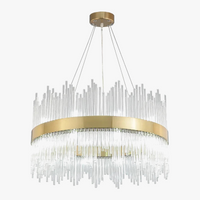 Lustre design rond de luxe en cristal 60cm