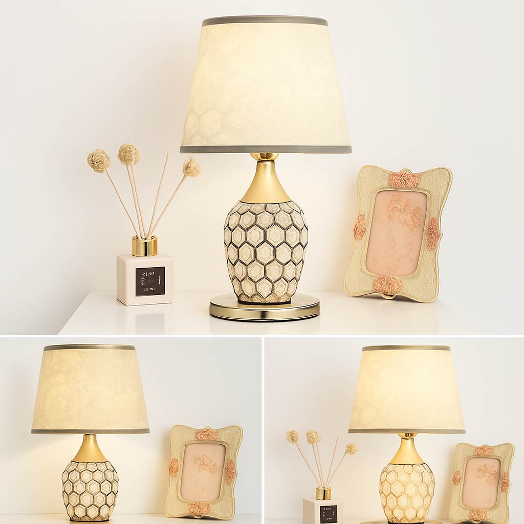 lampe de table en cristal style européen moderne et romantique - vue 3 sur 11