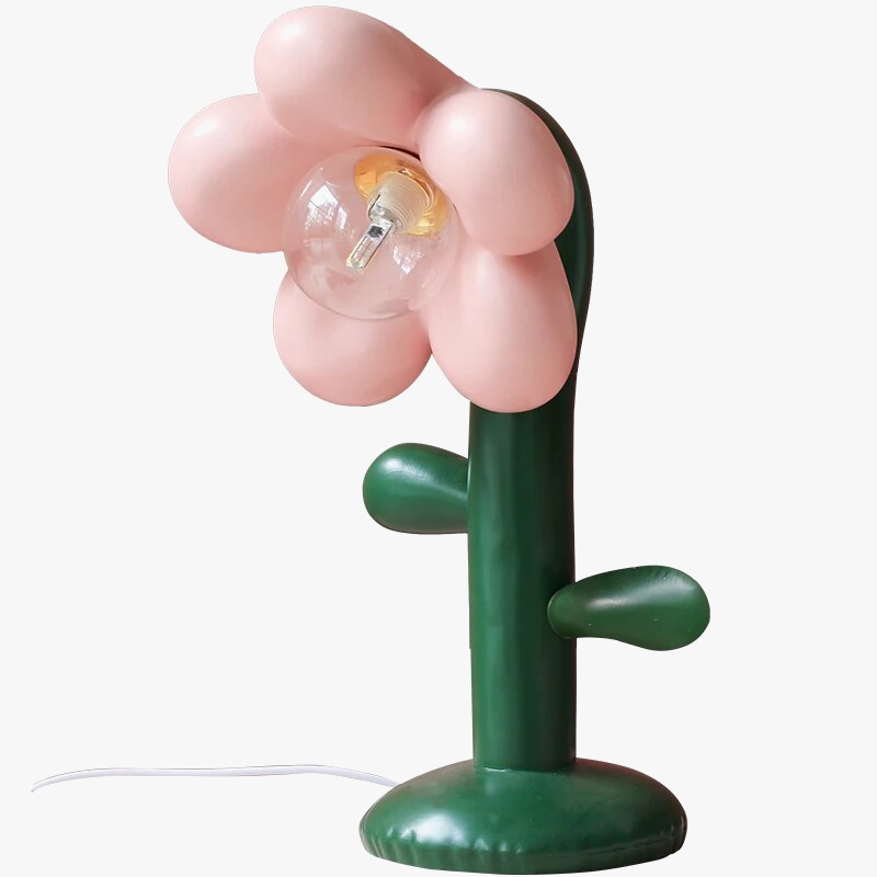Lampe de table à fleurs créative
