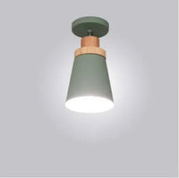 lampe nordique en bois massif style macaron pour restaurant bar