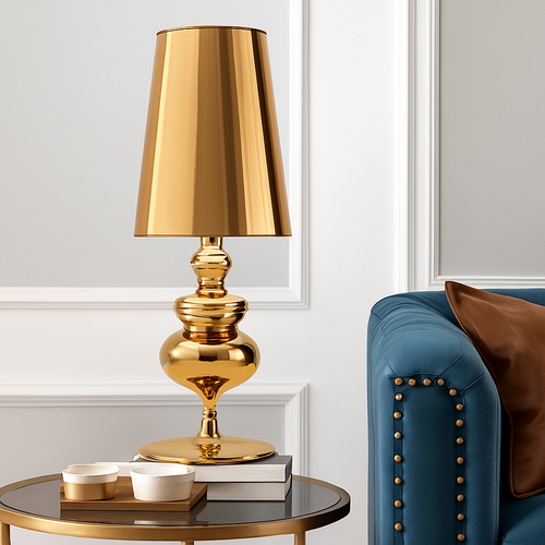 Lampe à poser design chromée moderne Living - vue 3 sur 10
