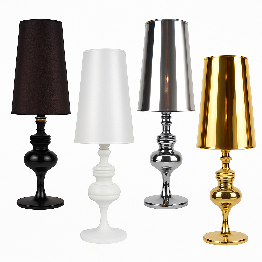 Lampe à poser design chromée moderne Living - vue 6 sur 10