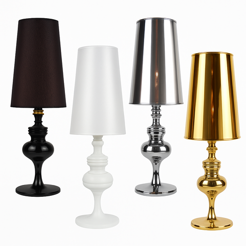 Lampe à poser design chromée moderne Living - vue 7 sur 10