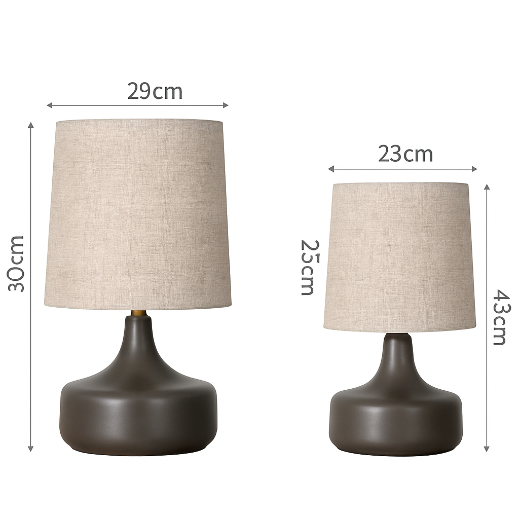 Lampe à poser en céramique design avec abat-jour en tissu Mariage - vue 6 sur 8