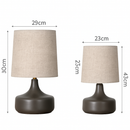 Lampe à poser en céramique design avec abat-jour en tissu Mariage