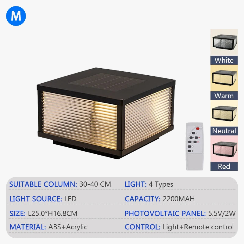 lampe solaire extérieure led télécommandée décorative quatre couleurs