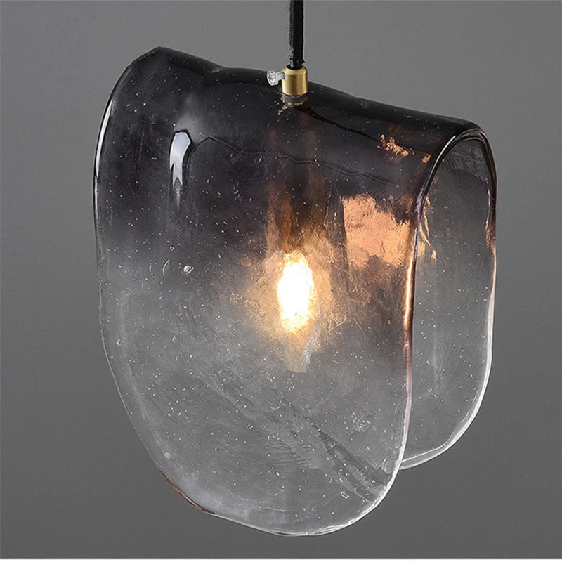 Suspension moderne en verre dégradé pour décoration artistique