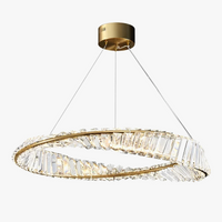 lustre doré de luxe pour salon décor chambre en cristal éclairage en verre argenté