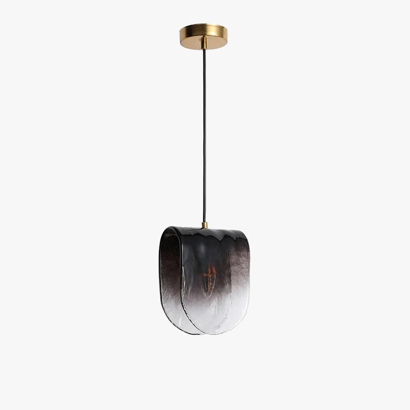 Suspension nordique simple en verre design arrondi