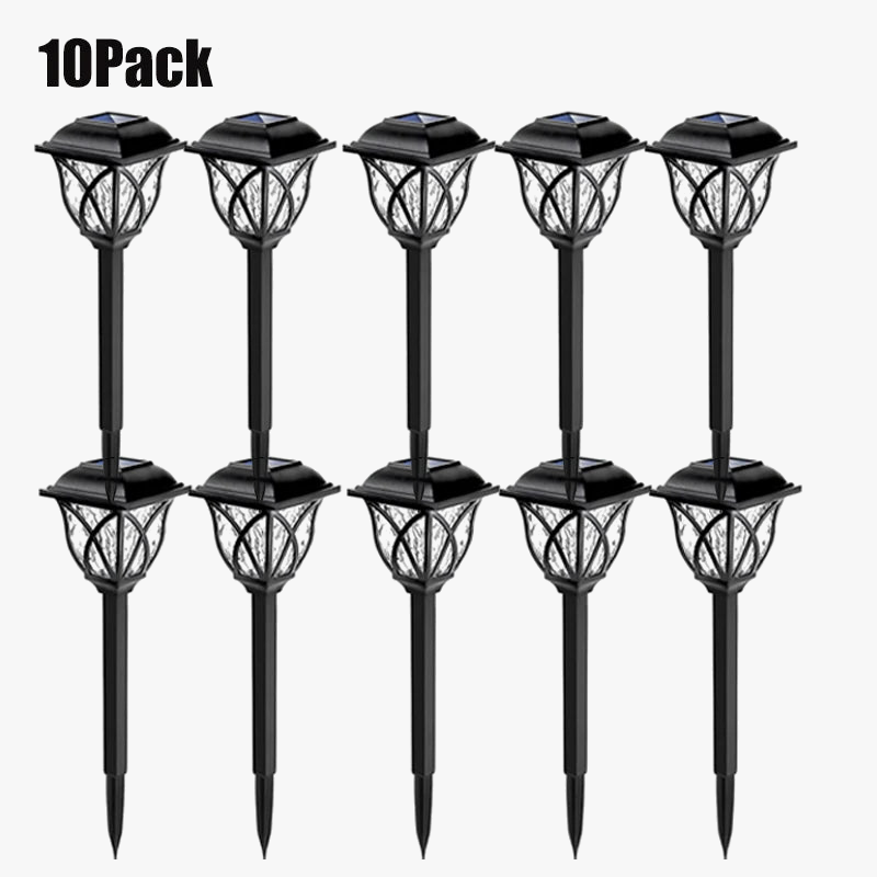 Lampes pic solaires de cour allume les lumières lumineuses de pelouse en plein air LED étanche lumières de voie solaire lumières de chemin de paysage
