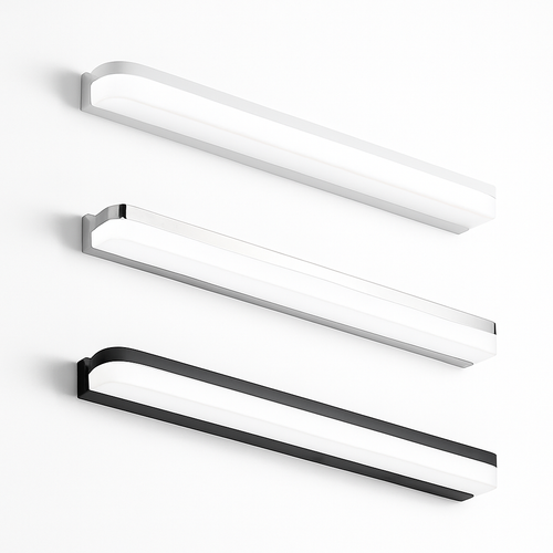 Led miroir lumière moderne salle de bain lampe appliques 42/62/72/120cm acier inoxydable AC85-265V noir blanc appliques LED apliques