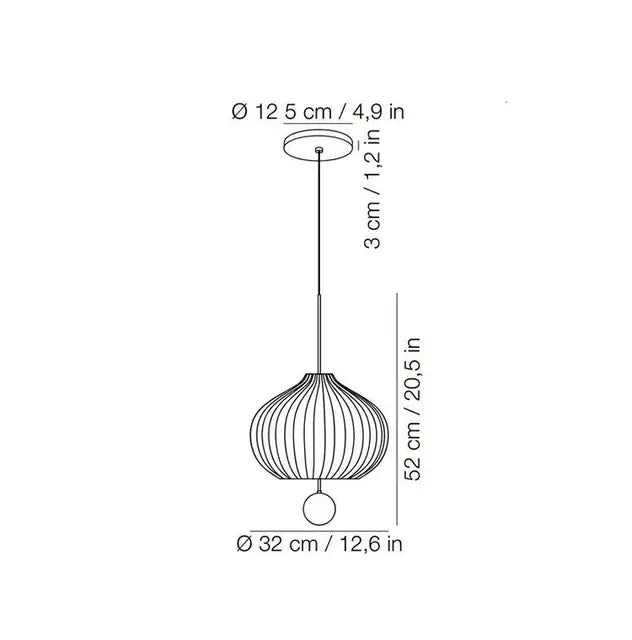 (15mai) Suspension moderne LED style chinois forme sphérique Shoutao - vue 6 sur 8