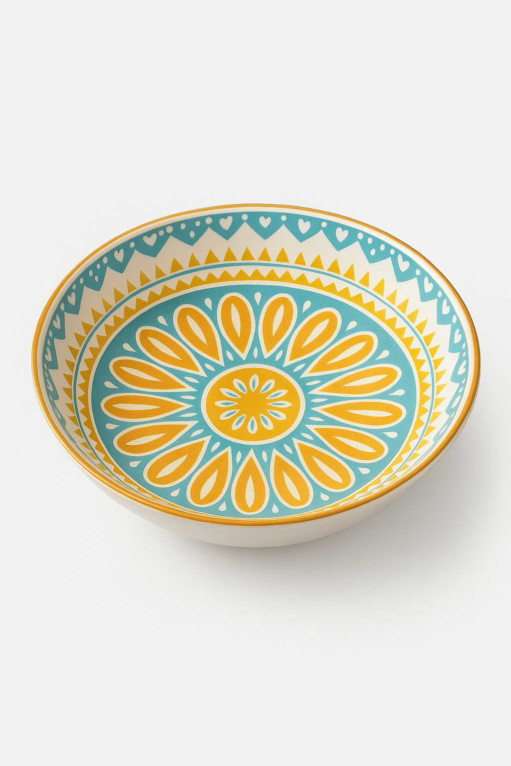 Lot 4 assiettes ceramique boheme 21 cm - vue 2 sur 2