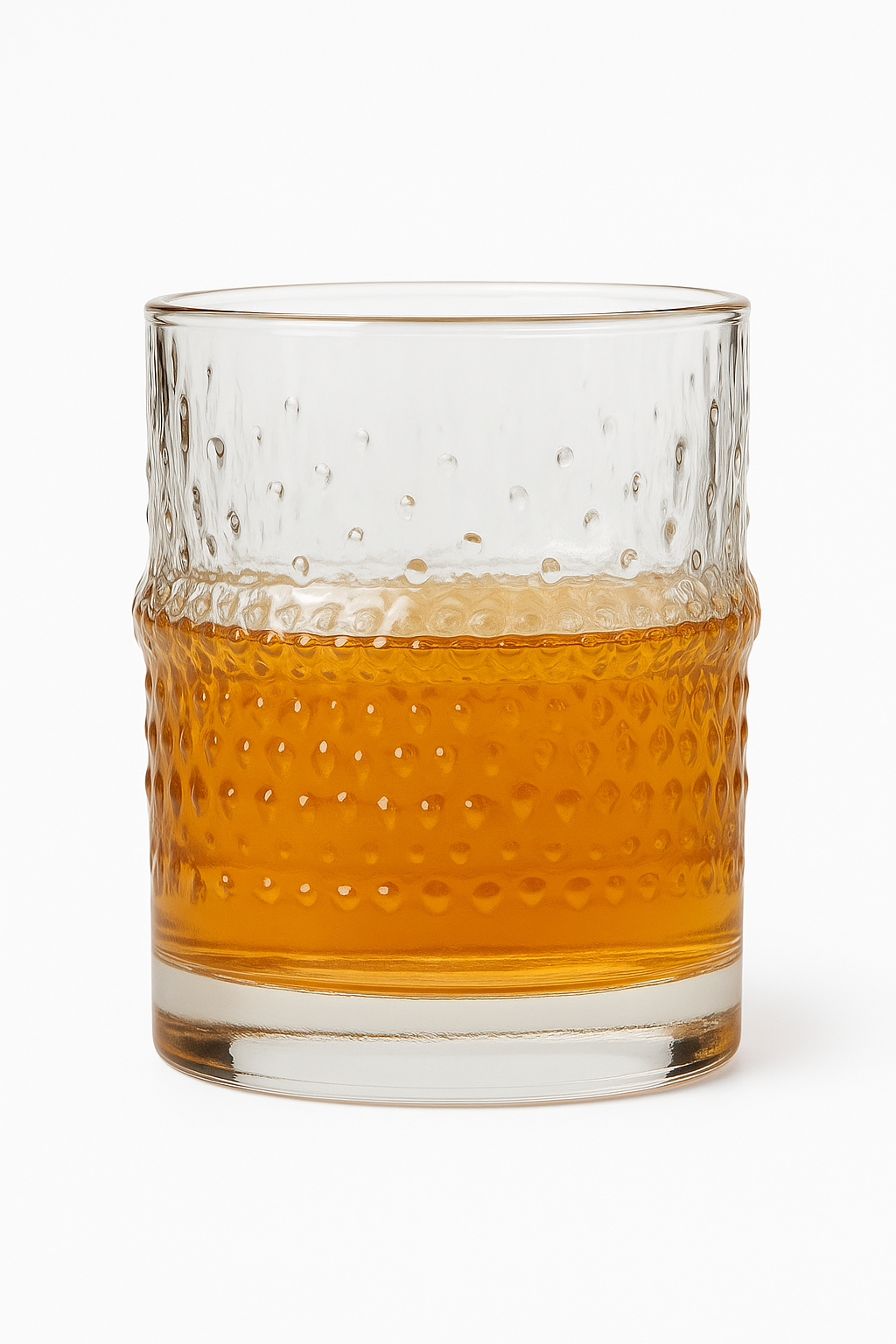 Lot 4 verres whisky relief design moderne épais