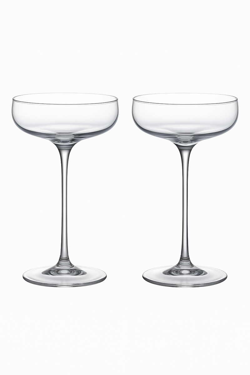 Lot de 2 verres coupe cristal 185 ml
