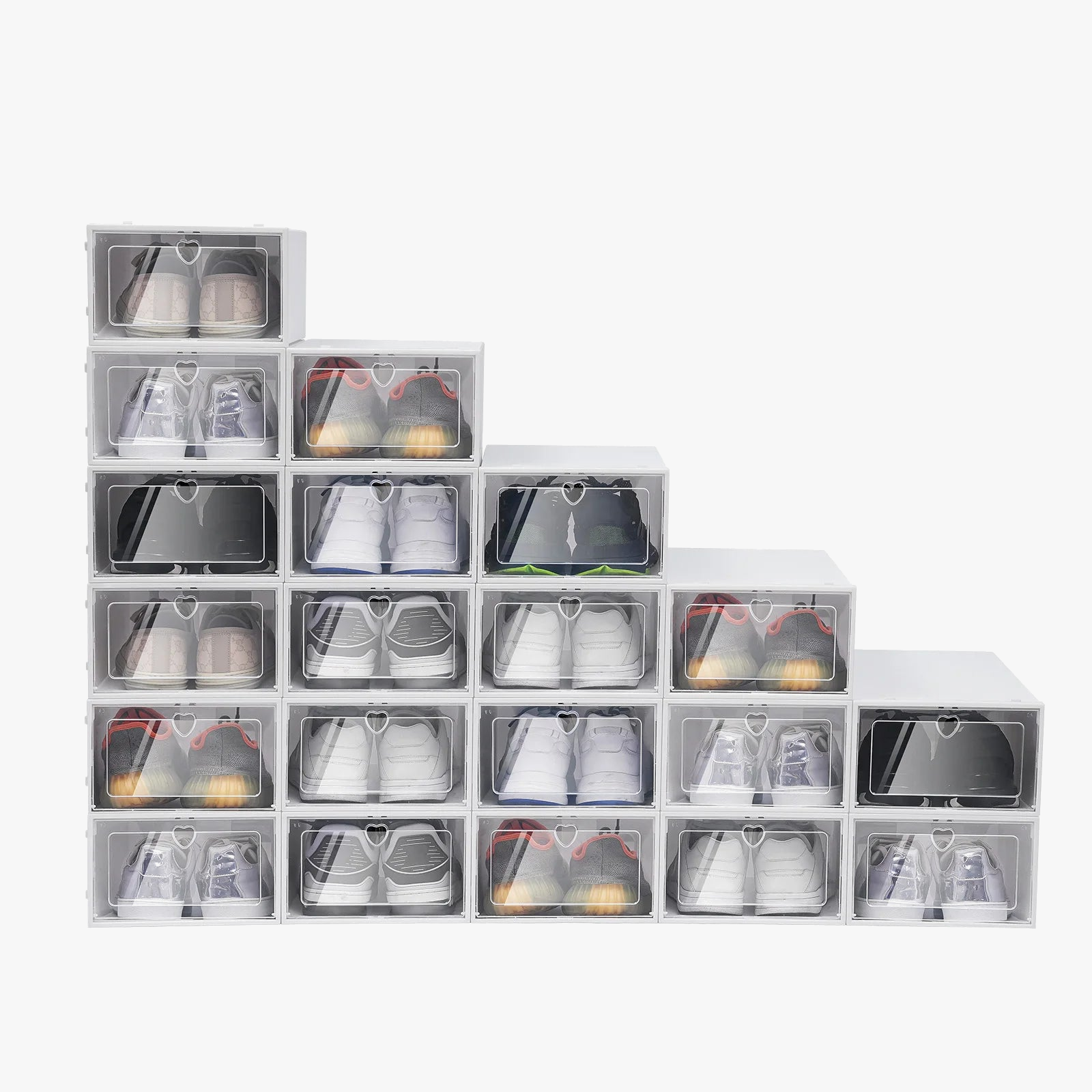 lot de 20 organiseurs pliables en plastique pour chaussures