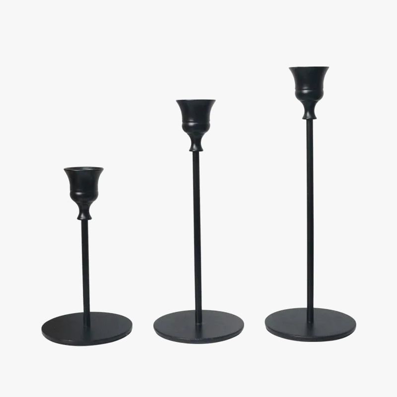 lot de 3 bougeoirs vintage en métal pour décoration et événements festifs