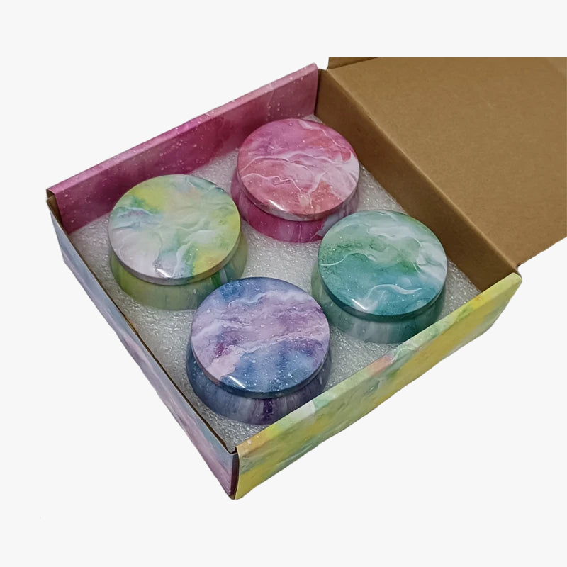 lot de 4 bougies parfumées en cire de soja pour fêtes et anniversaires