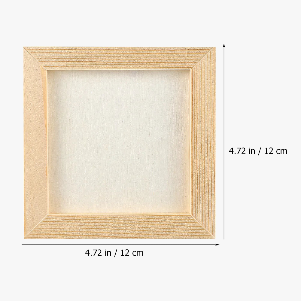 lot de 5 cadres photo en argile à décorer soi même en bois naturel