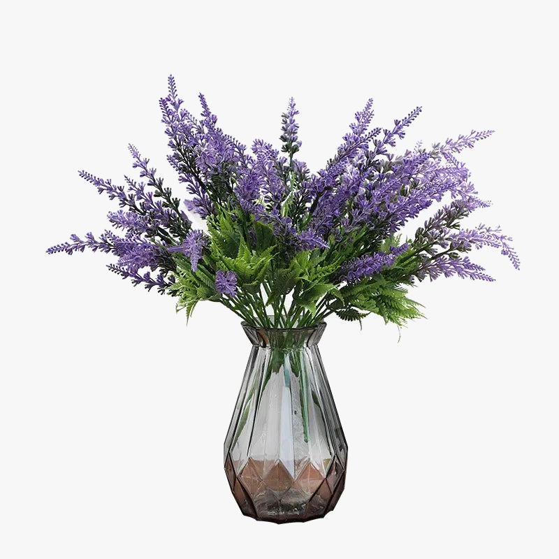 lot de 5 fleurs artificielles lavande pour décoration de jardin
