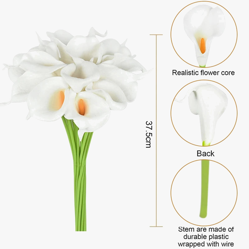 lot de fleurs artificielles lys calla pour mariage et décoration