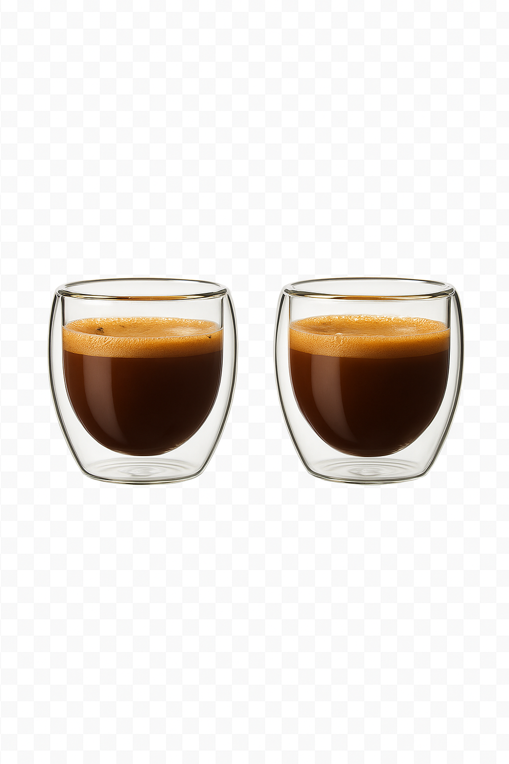 Lot tasses verre borosilicate double paroi isolant (lot de 2)