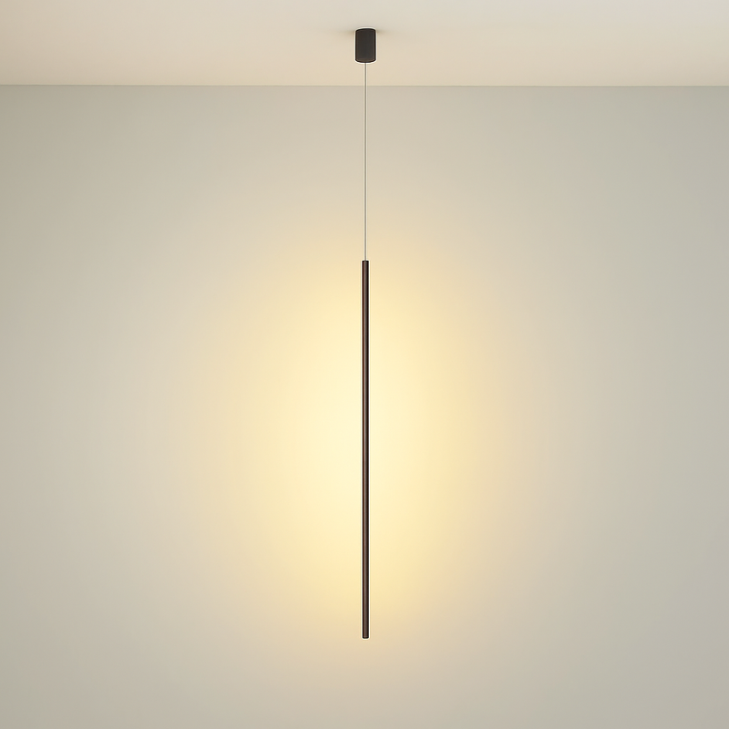 Luminaires suspendus LED modernes pour chambre à coucher chevet lecture lampe suspendue salon Bar café décor noir lustre plus long